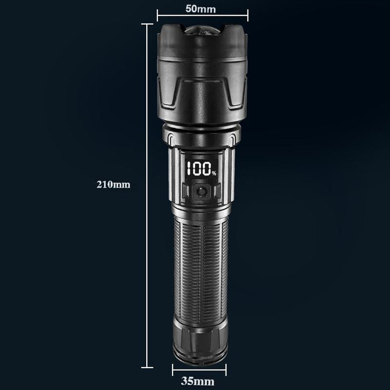 Unleash the Power: 2-In-1 Super Bright Power Bank Flashlight for Camping, Emergencies, and Security