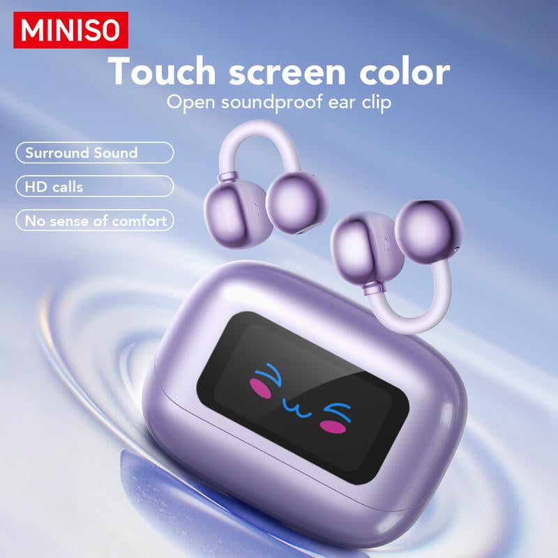 Experience Seamless Communication with MINISO MS199 Wireless Translation Clip-On Ear Headphones - 135 Languages Real-Time Translation, Built-In Microphone, and Sport-Ready Waterproof Design