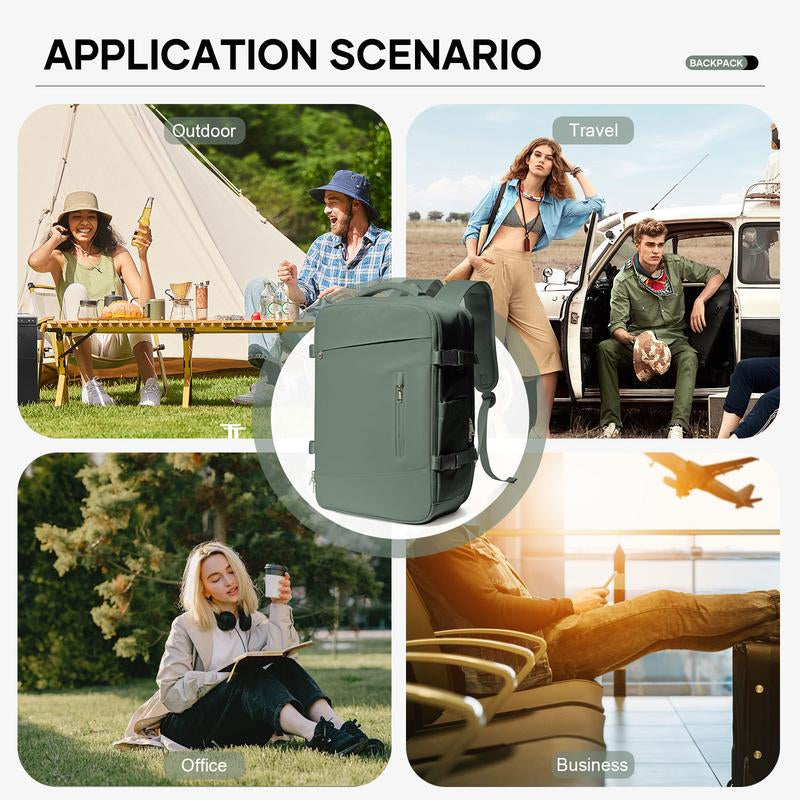 COOWOZ Large Travel Backpack with Shoe Compartment - Perfect for Airport and Casual Adventures for Everyone