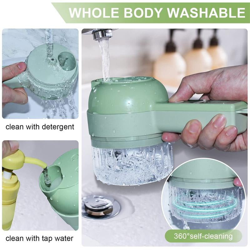 Revolutionize Your Cooking with the Portable Handheld 4-in-1 Electric Vegetable Slicer