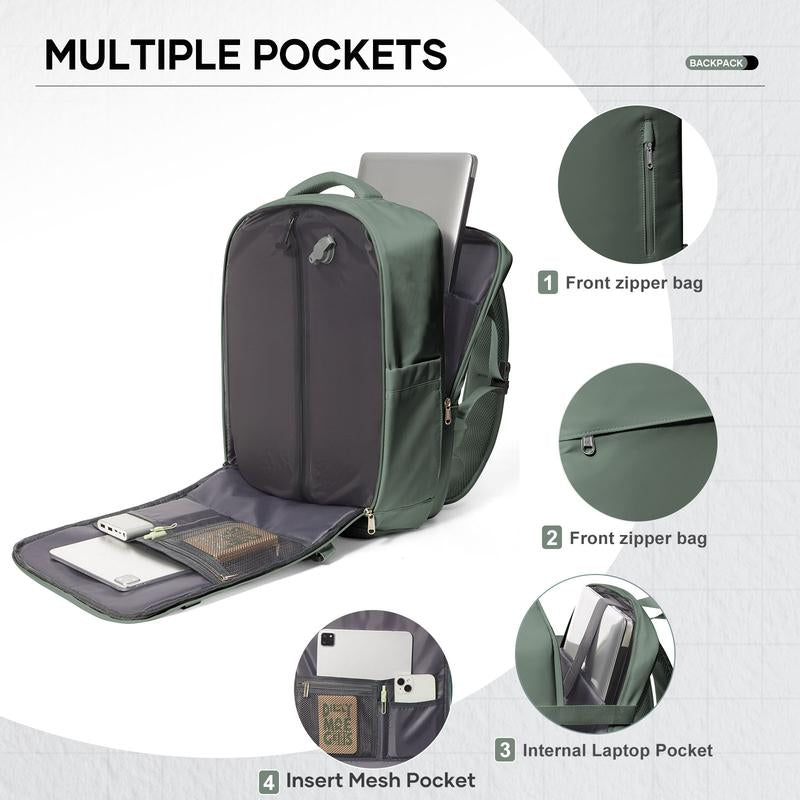 COOWOZ Large Travel Backpack with Shoe Compartment - Perfect for Airport and Casual Adventures for Everyone