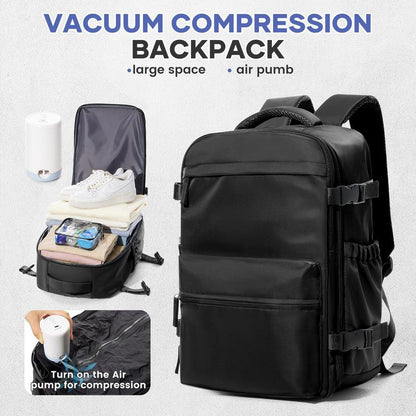 COOWOZ Large Travel Backpack with Shoe Compartment - Perfect for Airport and Casual Adventures for Everyone